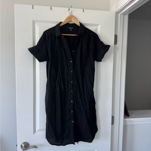 Well Worn Black Polo Collar Mini Dress